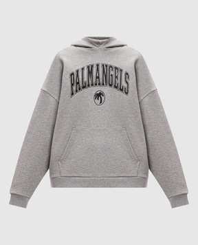 Palm Angels Серые худи с принтом логотипа PMBB155S25FLE001w