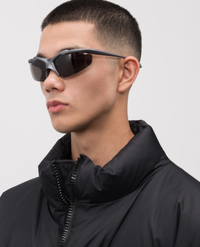 Balenciaga Сірі сонцезахисні окуляри Turbo D-frame 847020T0007