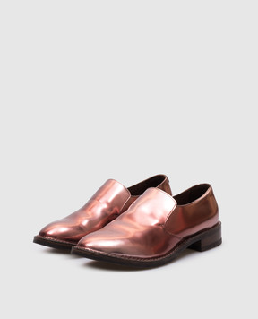 Brunello Cucinelli Розовые кожаные глянцевые лоферы MZDB0C749