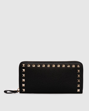 Valentino Чорний шкіряний гаманець Rockstud 7W2P0645VSH