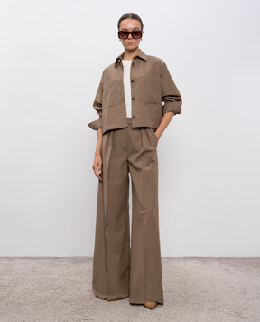 Max Mara Коричневі палаццо TERUEL з вовни TERUEL