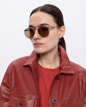 Brunello Cucinelli Рожеві сонцезахисні окуляри Sartorial Sunset MOCMULTS01