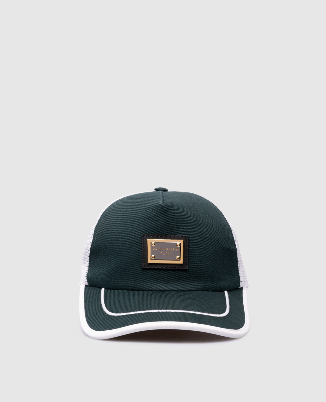 Green cap with logo patch