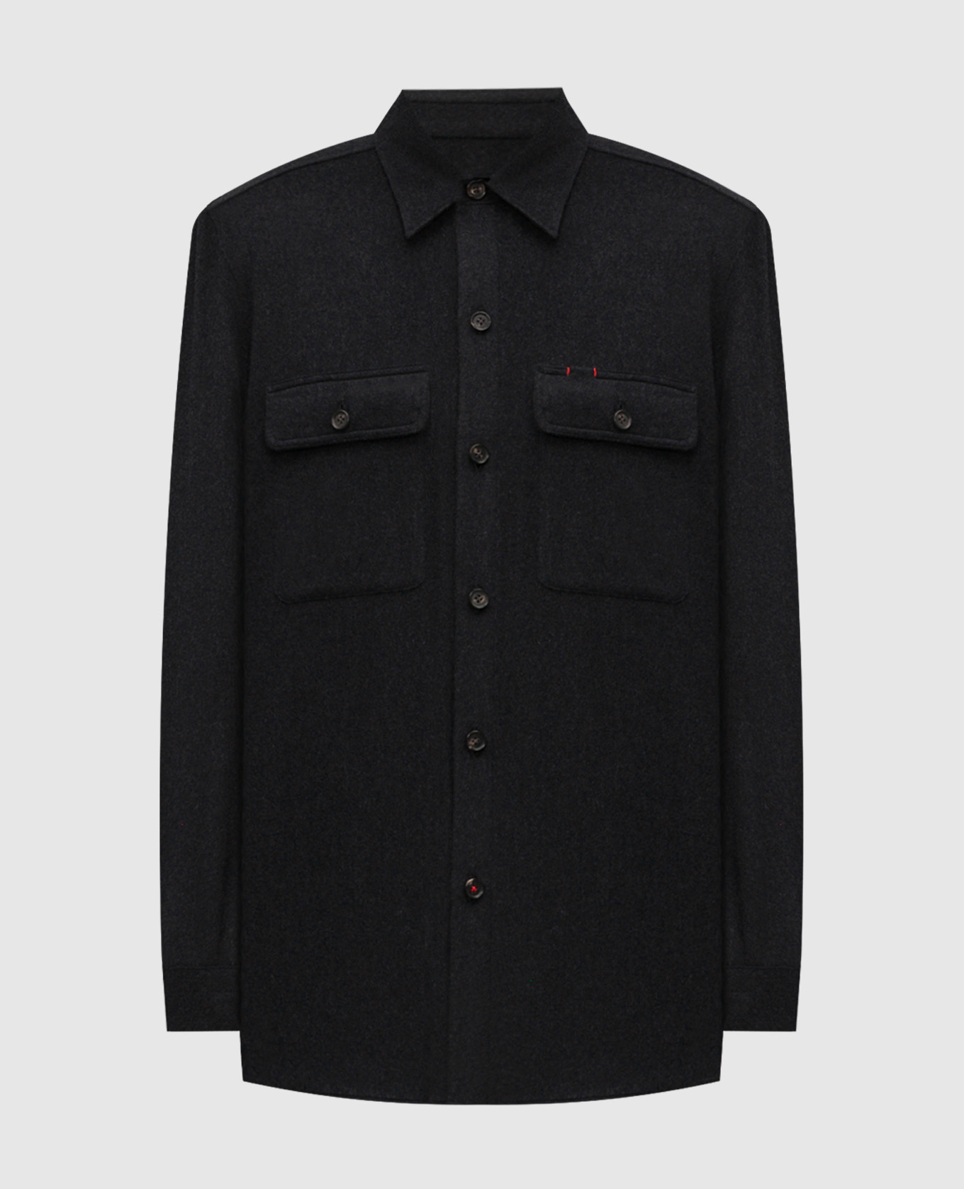 Серая рубашка из кашемира