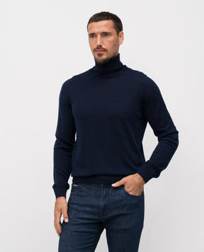 Canali Гольф синий из шерсти MK02353C1126