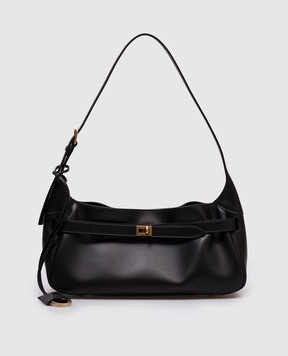 Balenciaga Черная кожаная сумка-багет Bel Air 8106802ABAV