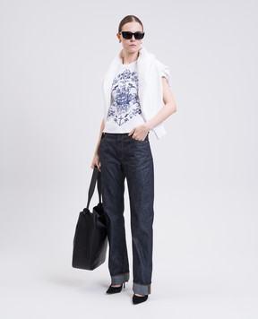 Alexander McQueen Біла футболка з принтом 840012QZAPC