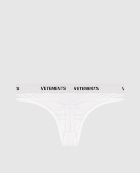 Vetements Білі трусики-тонг з логотипом WH76UN150WW