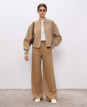 Max Mara Weekend Коричневий бомбер ZELANTE з вовни ZELANTE