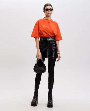 Off-White Помаранчева футболка з принтом логотипа OMAA120S25JER00F