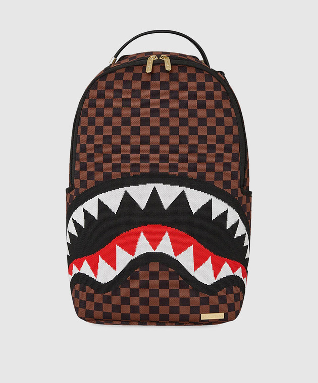 Sprayground - Дитячий коричневий рюкзак Sharks In Paris
