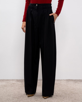 Max Mara Sportmax Чорні штани QUITO з вовни QUITO