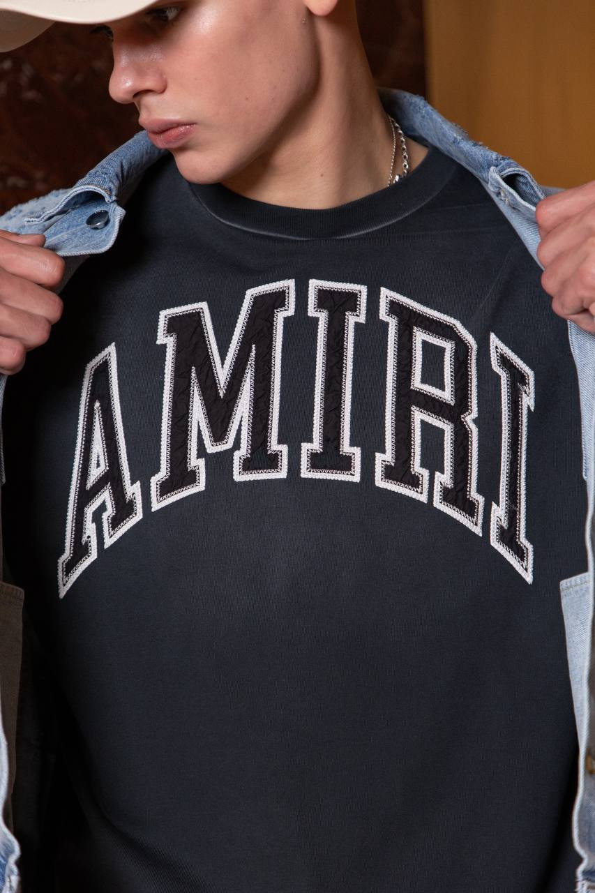 AMIRI Черная футболка VINTAGE с логотипом AMJYTE1052 изображение 6