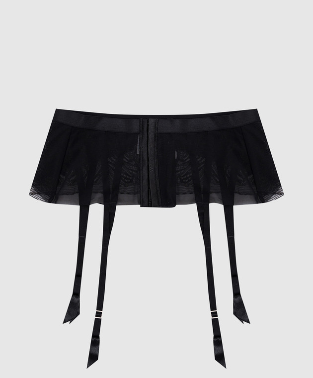 Wolford Черный пояс для чулок True Blossom с кружевом 52656 изображение 2