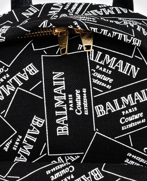 Balmain Дитячий чорний рюкзак в принт логотипа BX0Q38Z3379