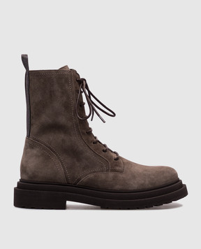 Brunello Cucinelli Коричневі замшеві черевики MZSFG3036P
