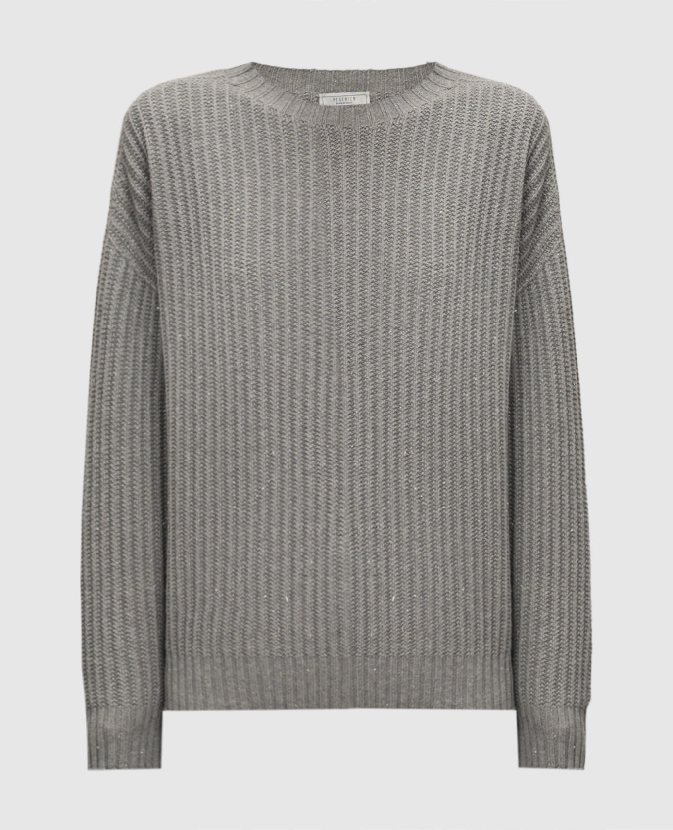 

Серый свитер с шерстью, шелком и кашемиром с люрексом., Свитера