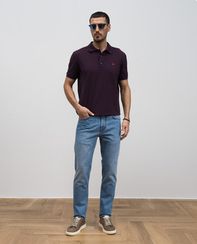 ISAIA Голубые джинсы с патчем логотипа DCRZ07DJ132