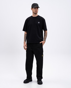 Stone Island Чорна футболка з нашивкою логотипа K2S152100025S0115