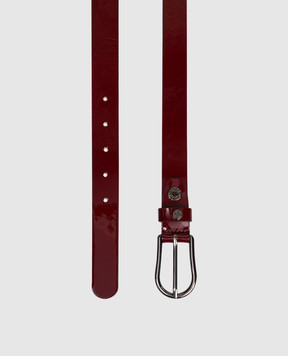 Gianni Chiarini Бордовий шкіряний лакований ремінь CN9903702VRPIU