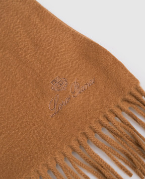 Loro Piana Коричневий шарф з кашеміру Grande Unita FAO3774