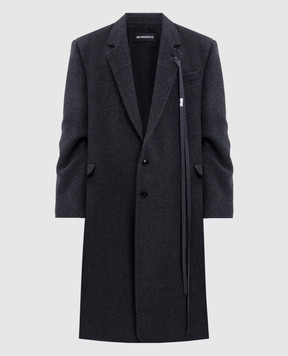 Ann Demeulemeester Сіре пальто Viv з вовною B0010184FA510