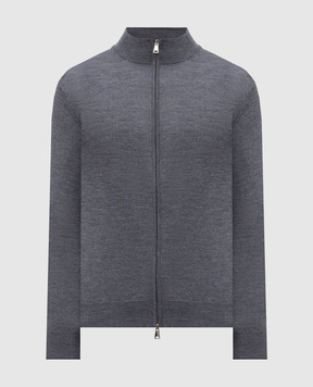 Cashmere&Whiskey Сірий кардиган з вовни мериноса 97396