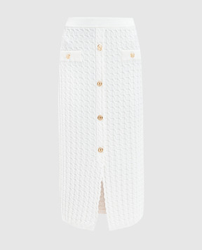 Twinset Біла спідниця з логотипом Oval T 242TP3344