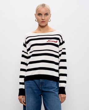 Twinset Білий джемпер в смужку 252TP3091