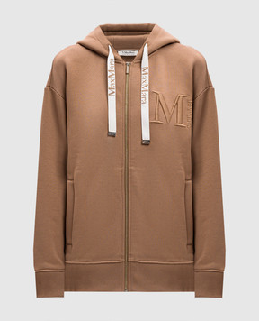 Max Mara Коричневая спортивная куртка PECOS с вышивкой логотипа PECOS