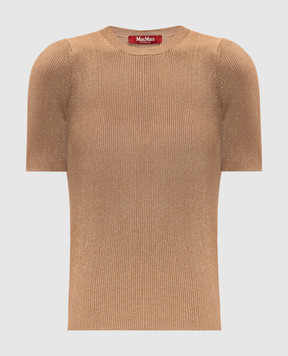 Max Mara Бежевый топ SVELTO с люрексом SVELTO