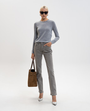 Tom Ford Серые джинсы с логотип патч PAD114DEX239