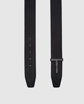 Tom Ford Черный кожаный ремень T ICON TB178LCL236L