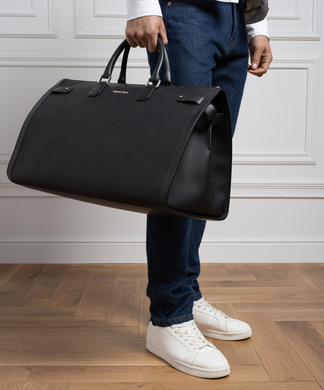 Stefano Ricci Черная кожаная дорожная сумка с логотипом ND224G9TPMRVH изображение 2