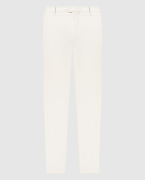 Marco Pescarolo Білі штани EVO з шовком і кашеміром EVO4907