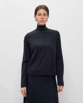 Allude Серый гольф из шерсти прямого кроя 25564041