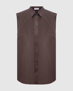 Brunello Cucinelli Коричневий топ з ланцюжком моніль M0091MA616