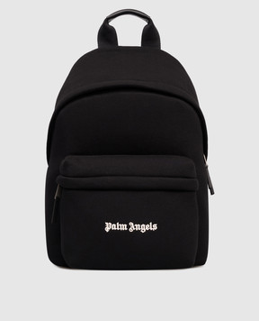 Palm Angels Чорний рюкзак з вишивкою логотипа PMNB024F25FLE001