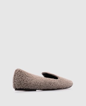 Brunello Cucinelli Сірі балетки з овчини MZMKC2849