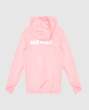 Off-White Дитяча рожева спортивна куртка з принтом логотипа OGEB004S25FAB001