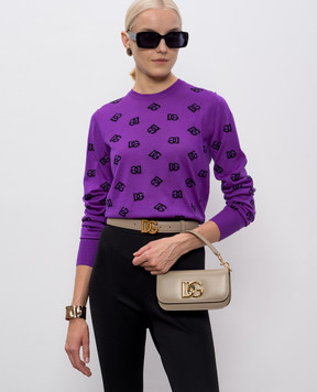 Dolce&Gabbana Бежева шкіряна сумка крос-боді 3.5 BB7603AW576