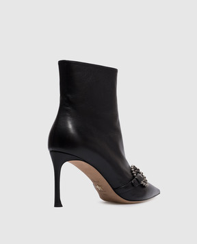 Christian Dior Чорні шкіряні ботильони DIOR HUGGY KCI553LAB
