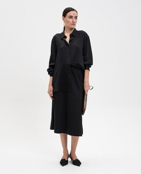 LISA YANG Чорна спідниця Skirt з шовком 2025209