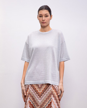 Missoni Серая футболка с люрексом DS25SN0HBK045A