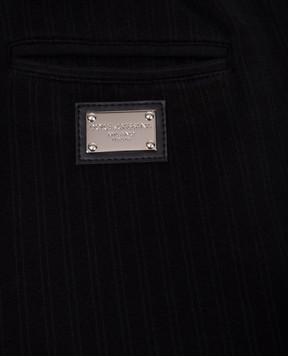 Dolce&Gabbana Дитячі чорні штани в смужку з логотипом L43P23LY093