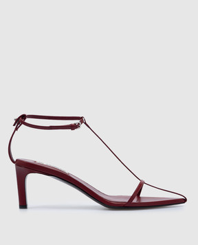 Jil Sander Бордові шкіряні босоніжки J16WL0030P8389
