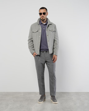 Brunello Cucinelli Фиолетовый джемпер из шерсти и кашемира M2400295