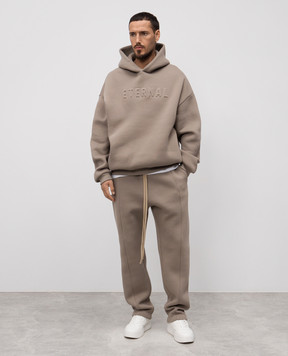 Fear of God Бежевые спортивные брюки с логотипом FGE2404161FLC