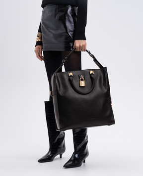 Balmain Чорна шкіряна сумка Basket FN1FH013LORL