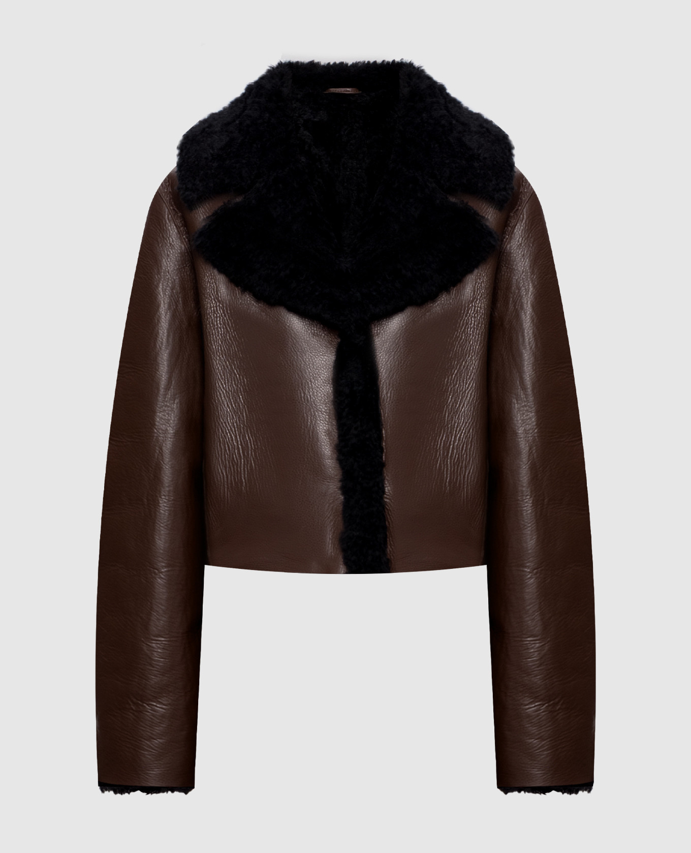 

Коричневая двусторонняя дубленка, Коричневый, Дубленки